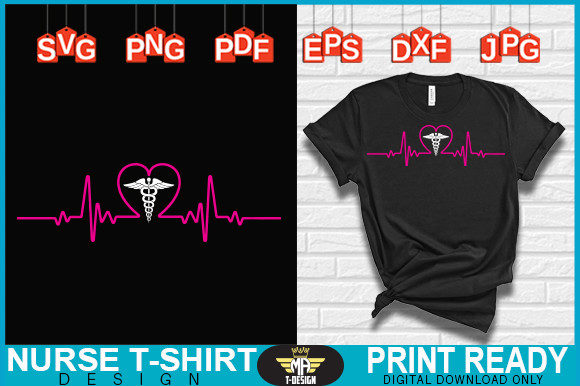 Nurse Heartbit Love SVG for Graphics & T-Shirt Designs