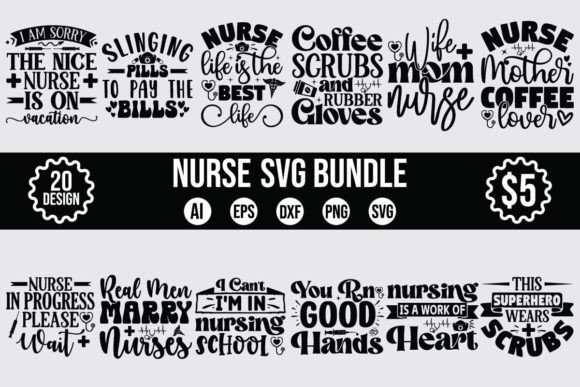 Nurse SVG Bundle Vol -11: Graphics for Crafts