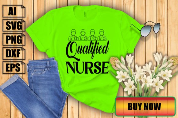 Qualified Nurse Graphics for Print Templates