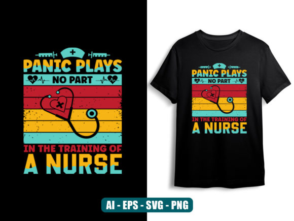 Trendy Nurse T-shirt Design Vector: Graphics & Print Templates